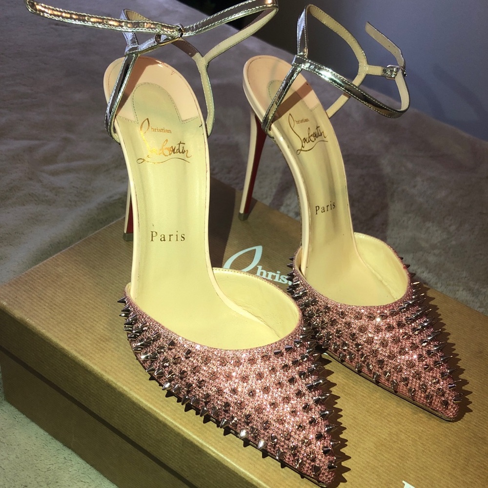 Christian Louboutin Pink Spike Heels